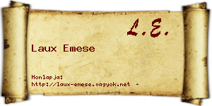 Laux Emese névjegykártya